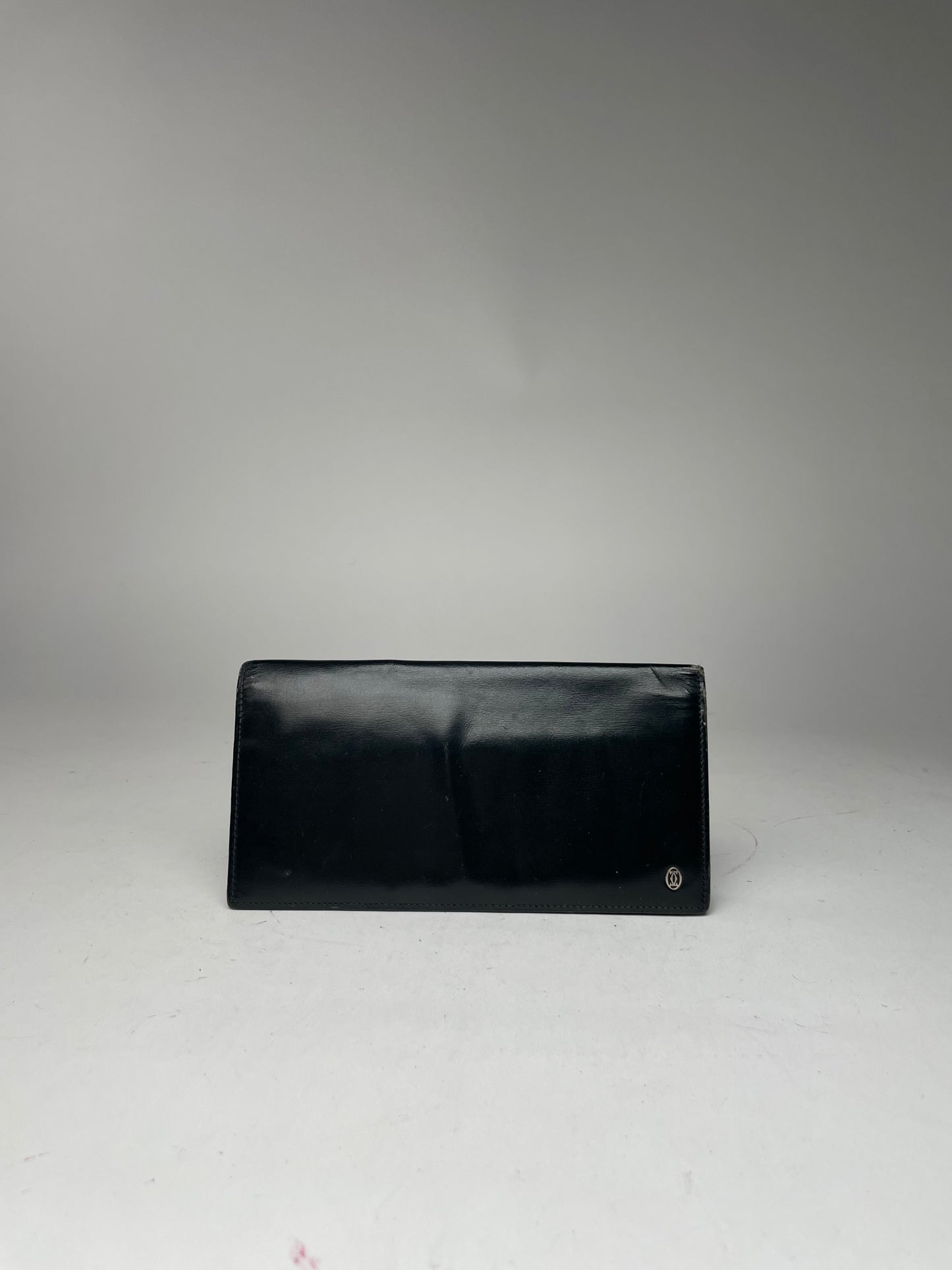 Vintage Cartier Patent Leather ID Holder black 