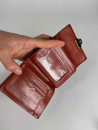 Vintage  Givenchy GV3 Leather Wallet Brown/Red