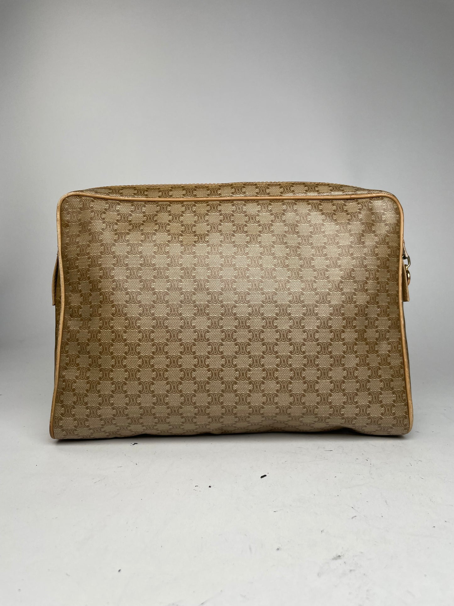 Vintage Celine Triomphe Leather Monogram Clutch