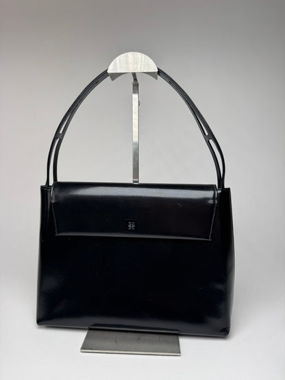Vintage Givenchy 4G Patent Leather Bag Black