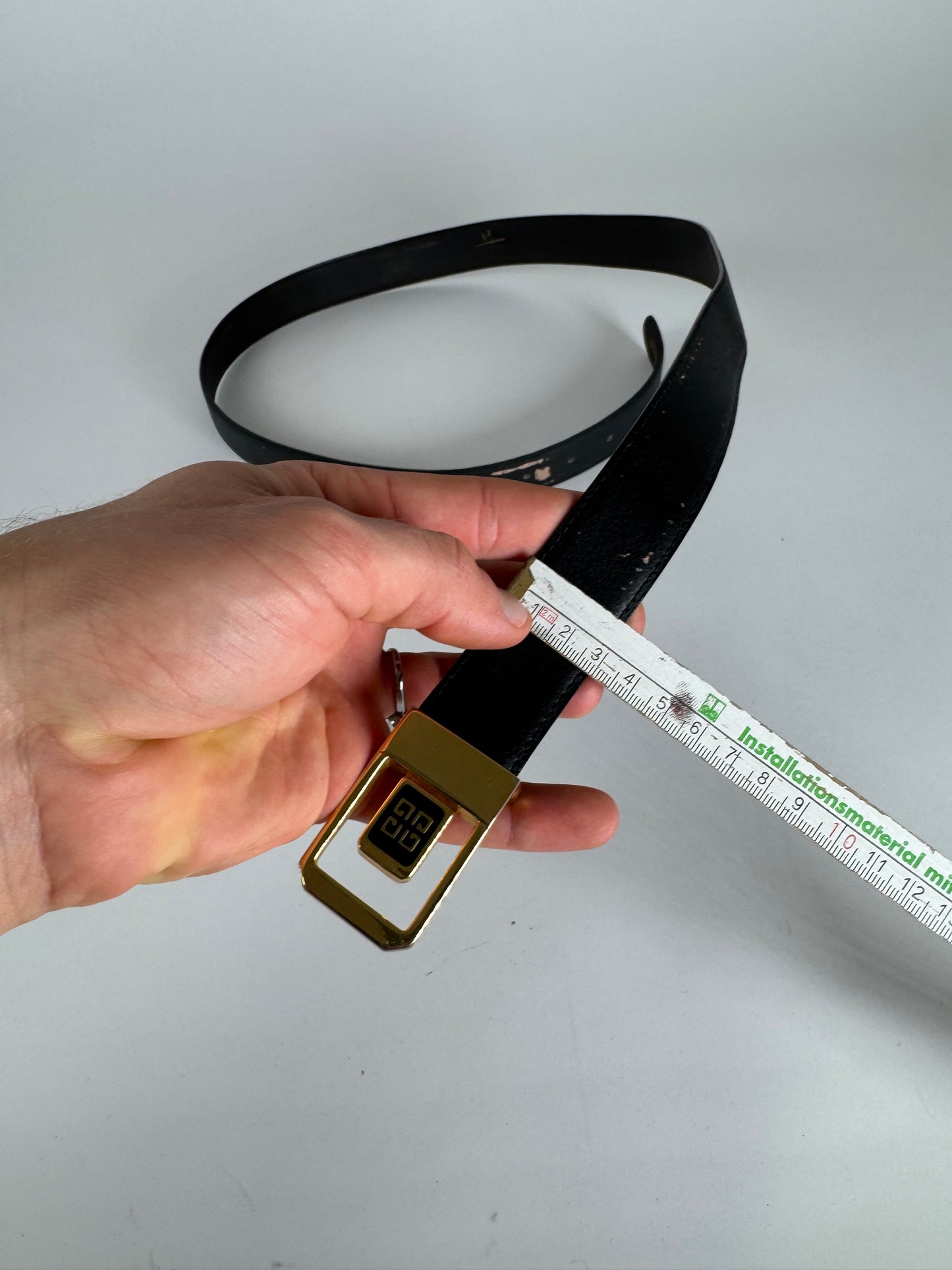 Vintage Givenchy Leather Belt Black