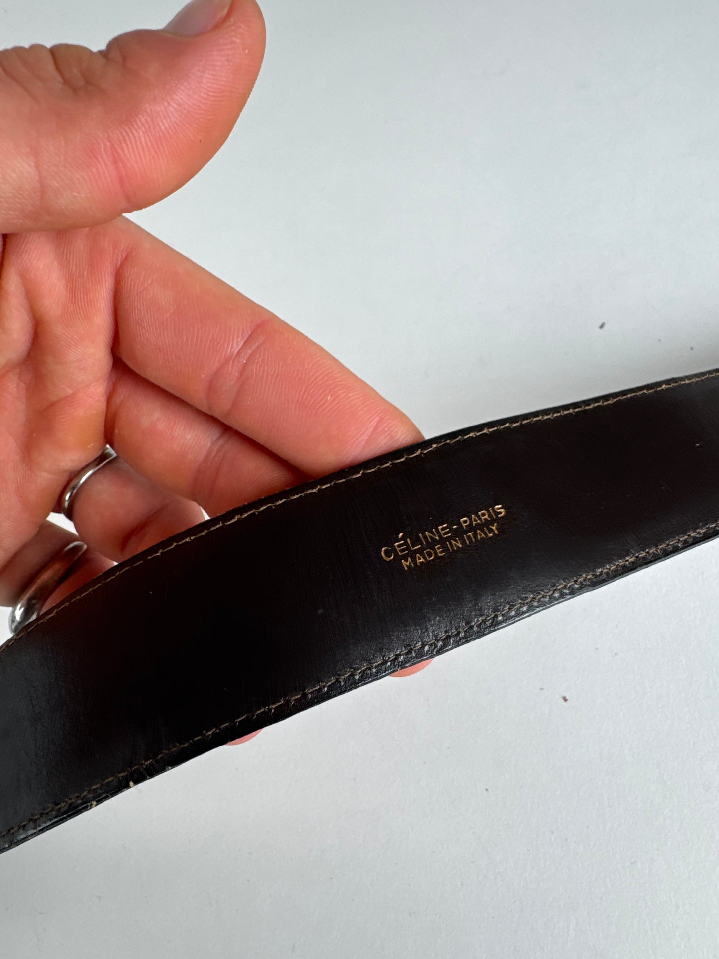 Vintage Celine Paris Leather Belt