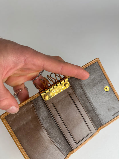 Vintage Loewe Madrid Leather Key Holder Orange