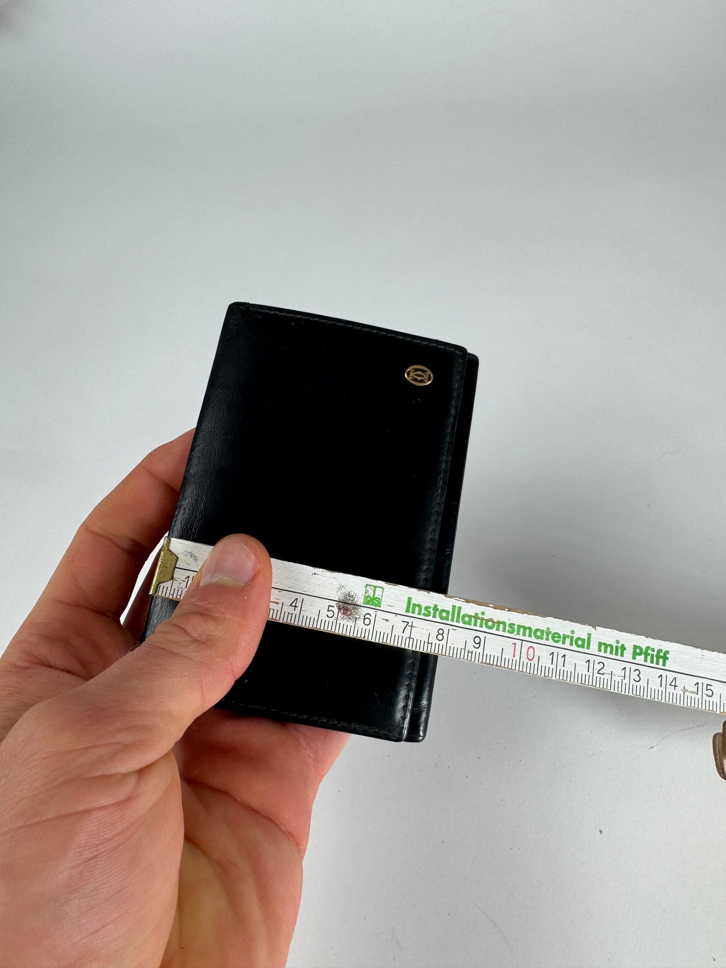 Vintage Cartier Patent Leather Card Holder Black