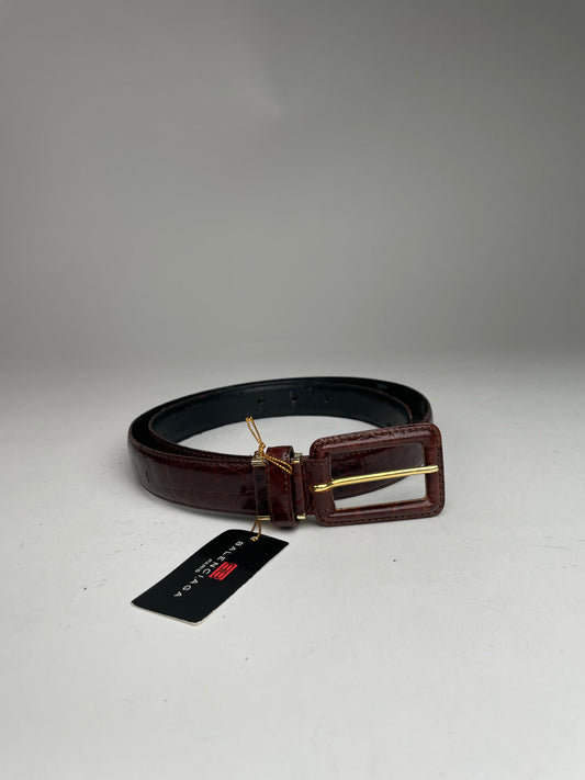Vintage Balenciaga Leather Belt Purple Black