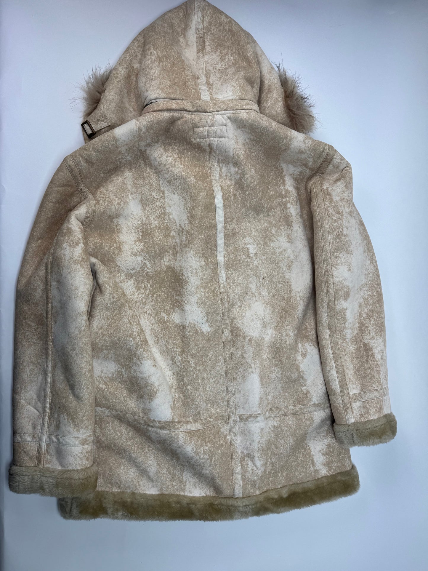 Parka en fourrure vintage Kansai Yamamoto unisexe beige M/L