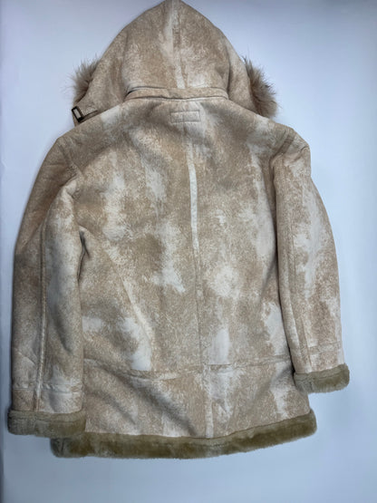 Parka en fourrure vintage Kansai Yamamoto unisexe beige M/L