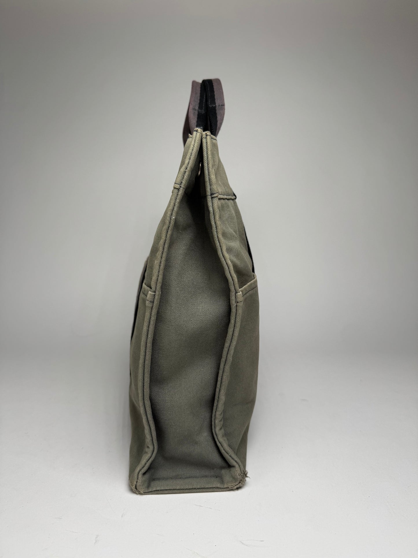 Vintage Hermes Paris Canvas Shopper Grey