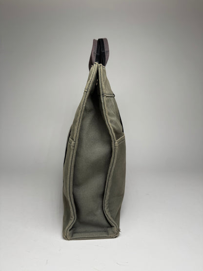 Vintage Hermes Paris Canvas Shopper Grey