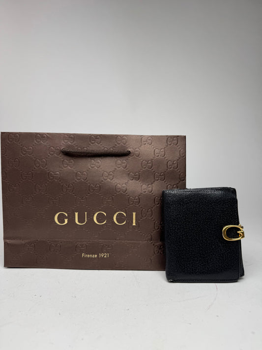 Vintage Gucci Leather Wallet Black