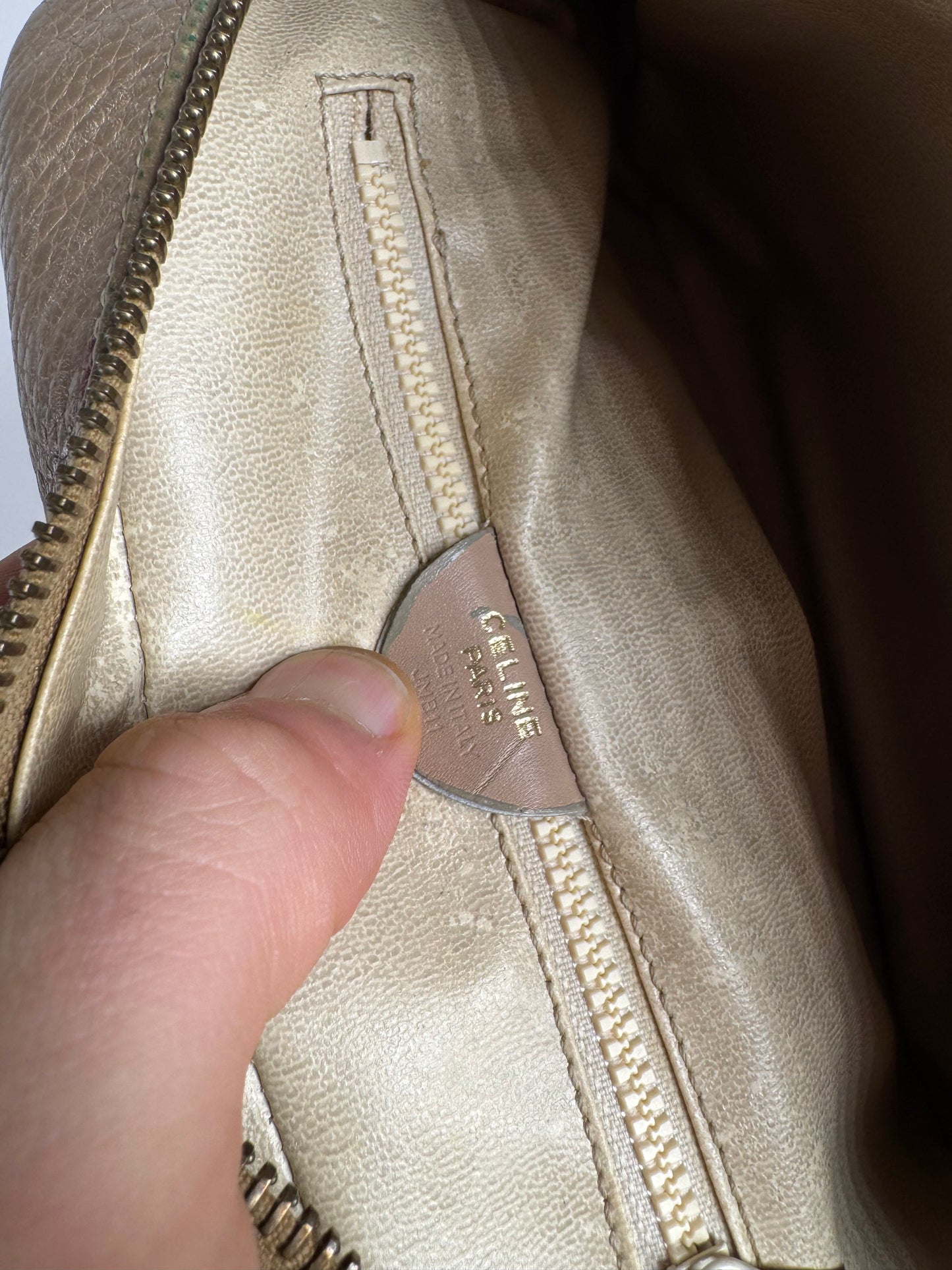 Vintage Celine Paris Leather Bag Lightbrown