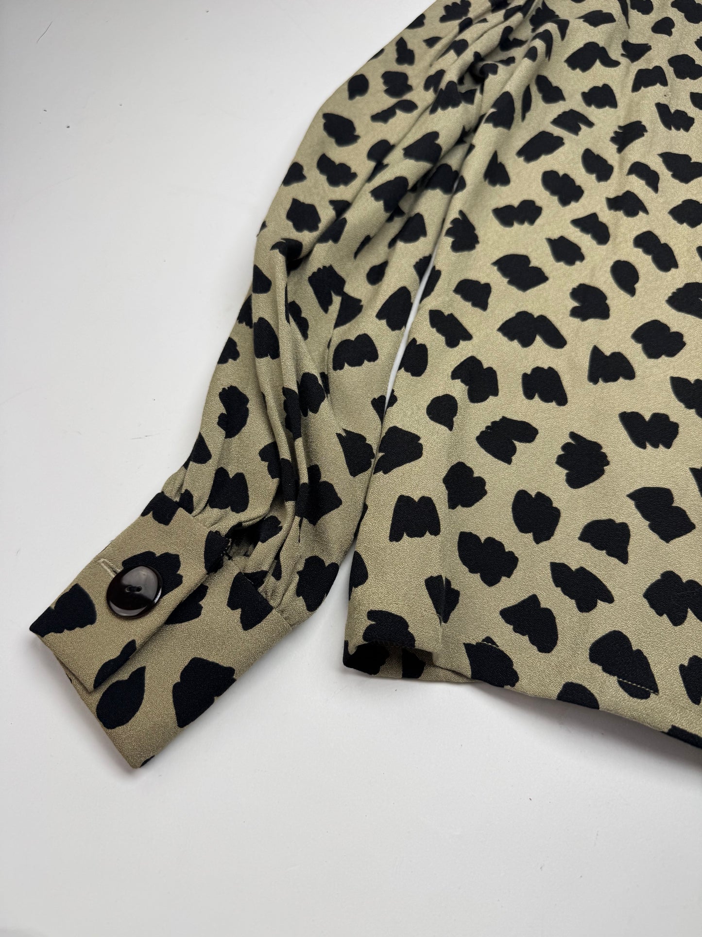 Vintage  Givenchy Leopard Silk Shirt Brown 38/M