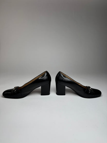Vintage Gucci Patent Leather Pumps 37C black