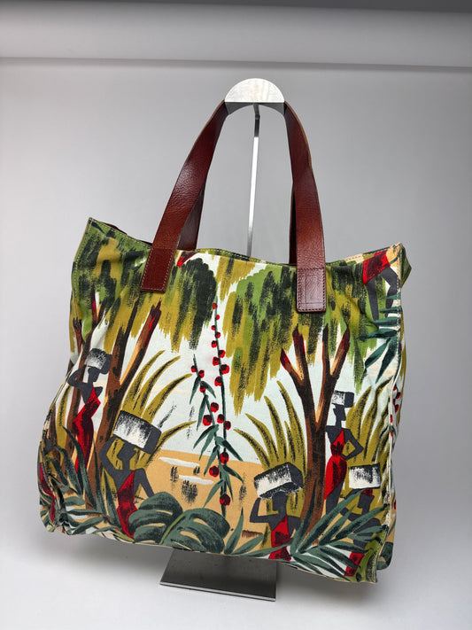 Vintage Marni Canvas Floral Shopper Bag