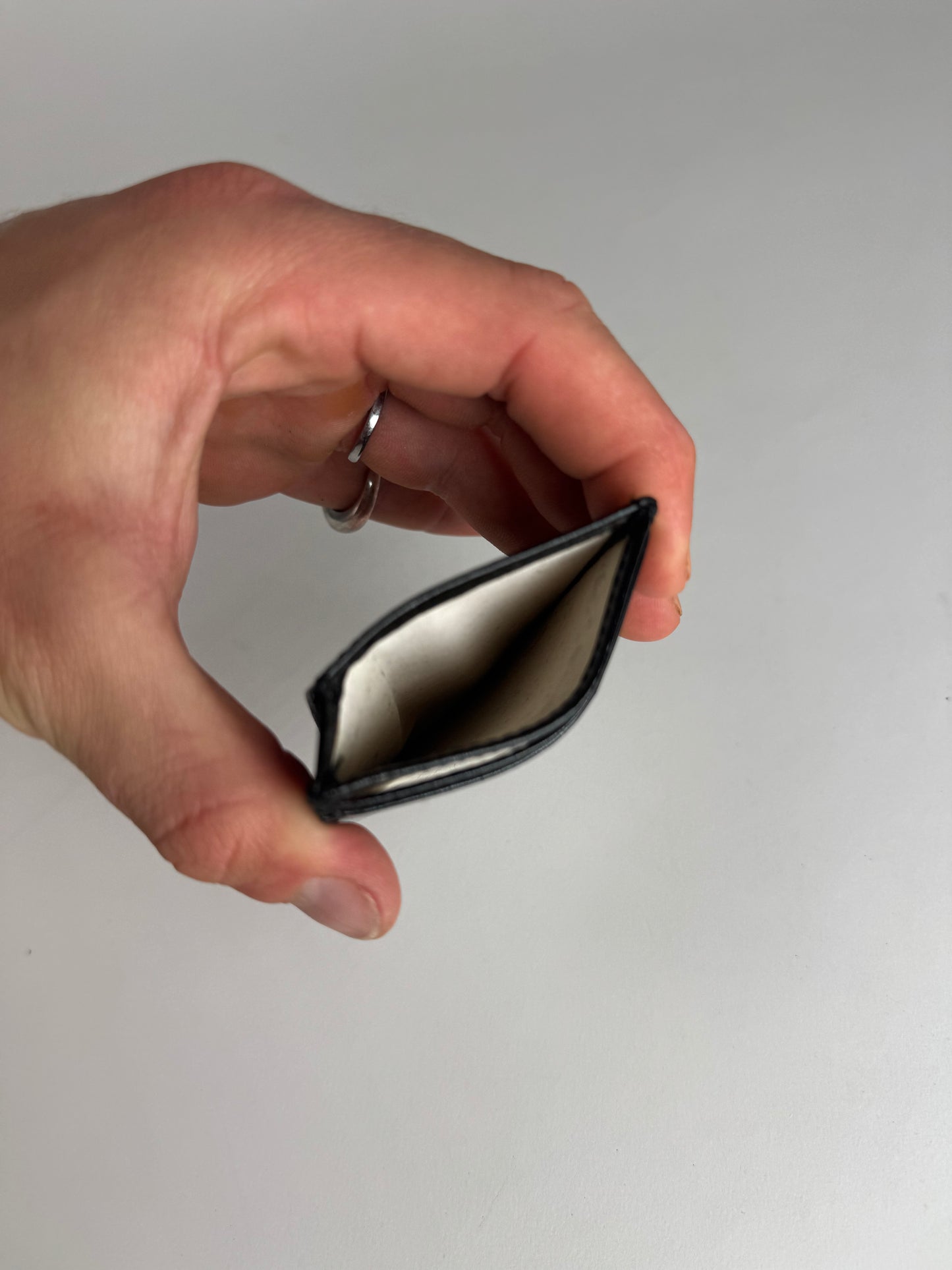 Vintage Courreges Paris Patent Leather Card Holder black