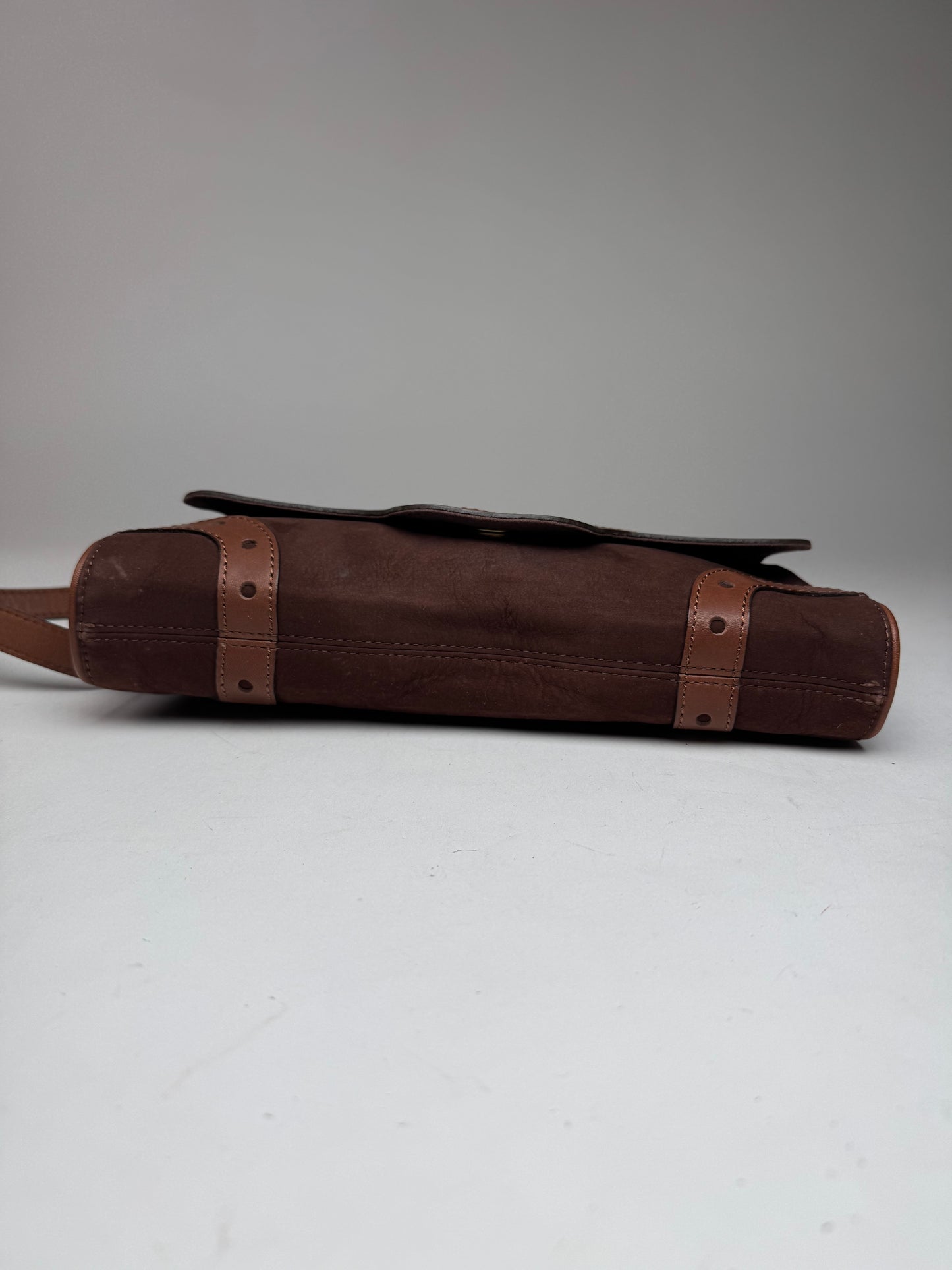 Vintage Chloe Leather Suede Shoulder Bag brown