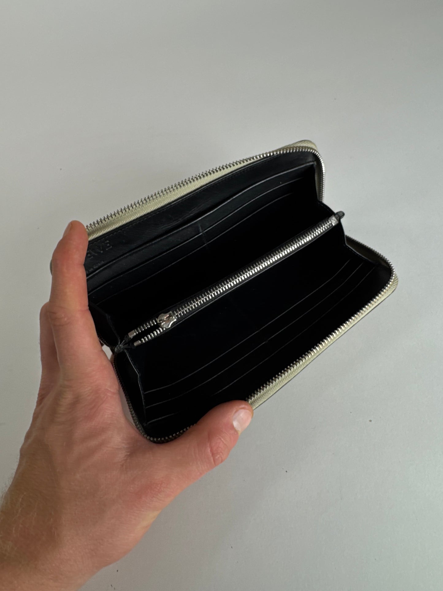 Vintage Loewe Madrid Monogram Leather Wallet grey