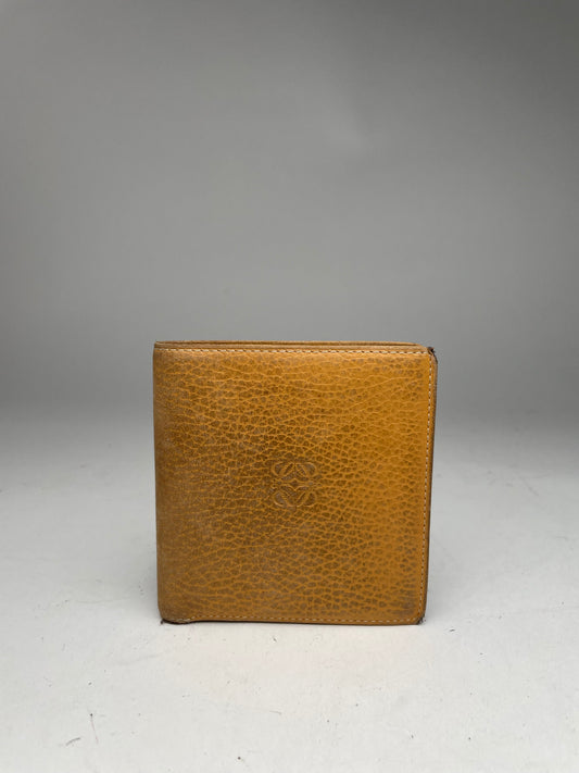 Vintage Loewe Puzzle Leather Wallet Orange
