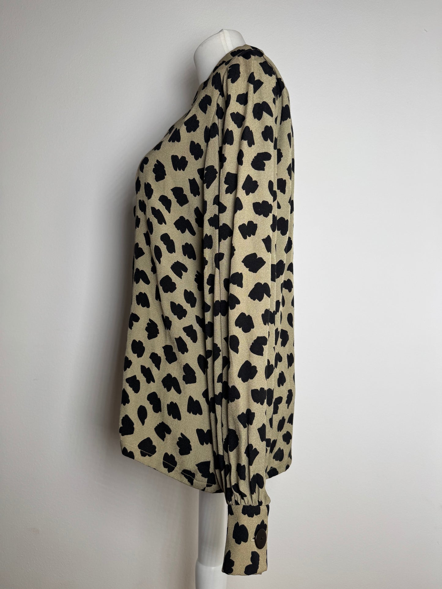 Vintage  Givenchy Leopard Silk Shirt Brown 38/M