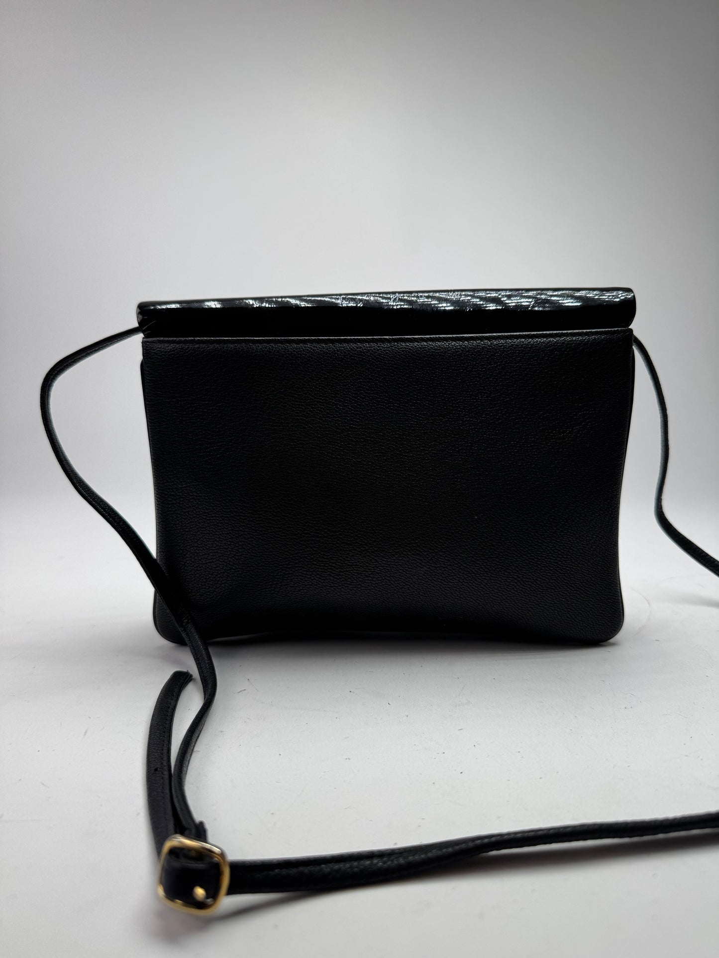 Vintage Givenchy 4G Patent Leather Bag Black