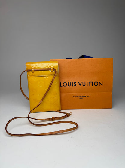 Vintage Louis Vuitton Vernis Leather Messenger Bag Yellow