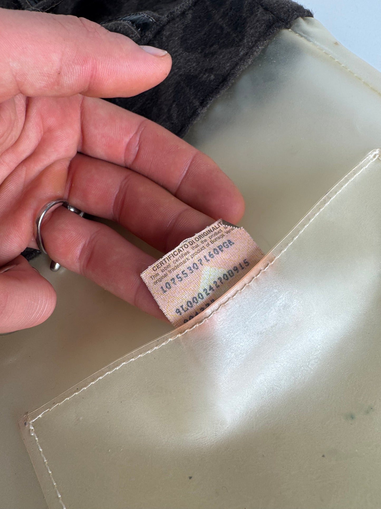 Vintage Bottega Veneta Wool Monogram Shopper Brown