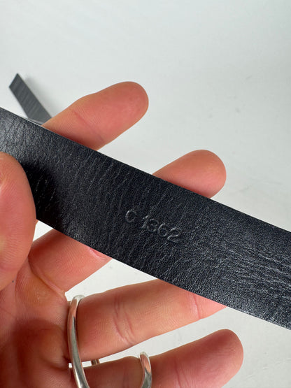 Vintage Prada Leather Belt Black