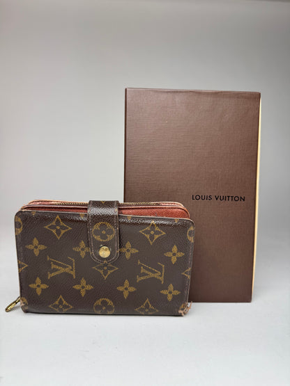 Vintage Louis Vuitton Leather Monogram Wallet Brown