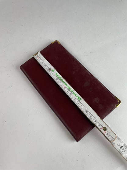 Vintage Cartier Leather ID Holder Burgundy