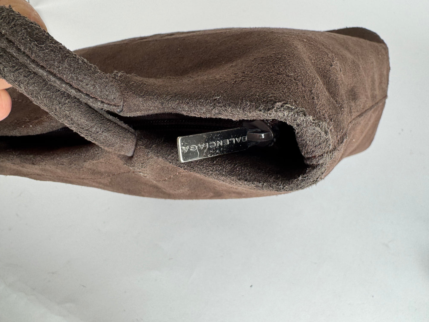 Vintage Balenciaga Suede Bag Brown