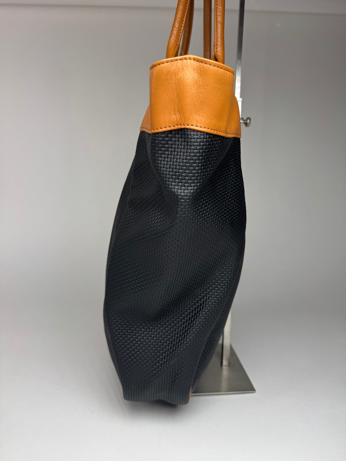 Vintage Yves Saint Laurent 2Way leather Shopper bag black brown