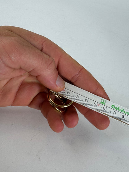 Bague Gucci G vintage en acier doré