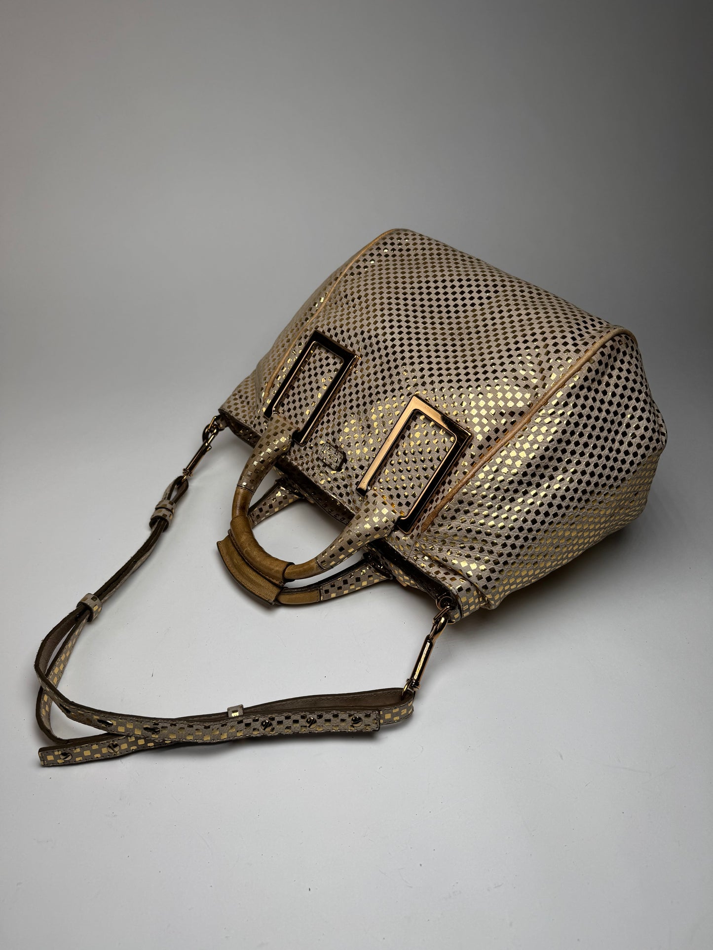 Vintage Chloe 2-Way Leather Bag golden