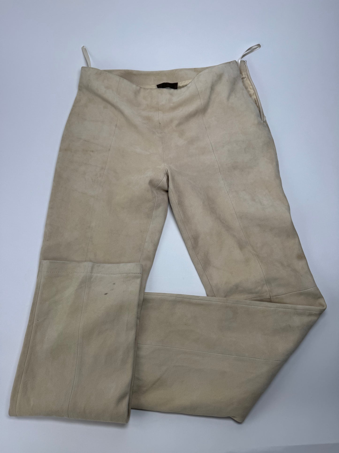 Vintage Loewe Madrid Nappa Leather Pants Beige 38/M