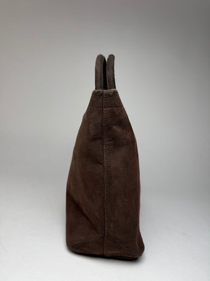 Vintage Balenciaga Suede Bag Brown