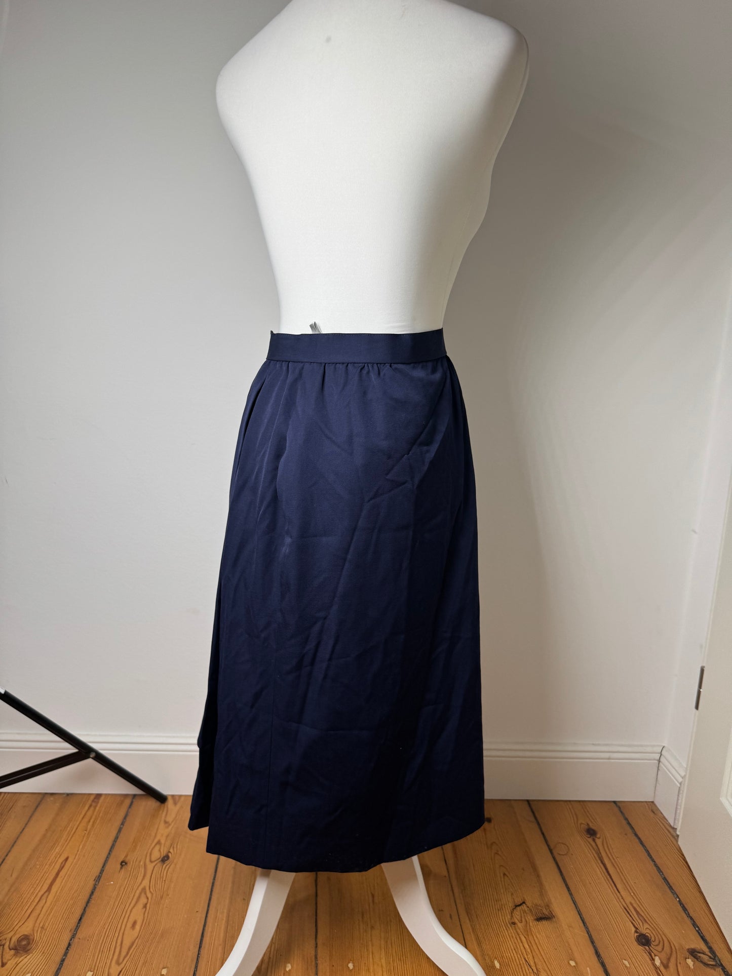 Vintage Dior Wool Skirt Navy M