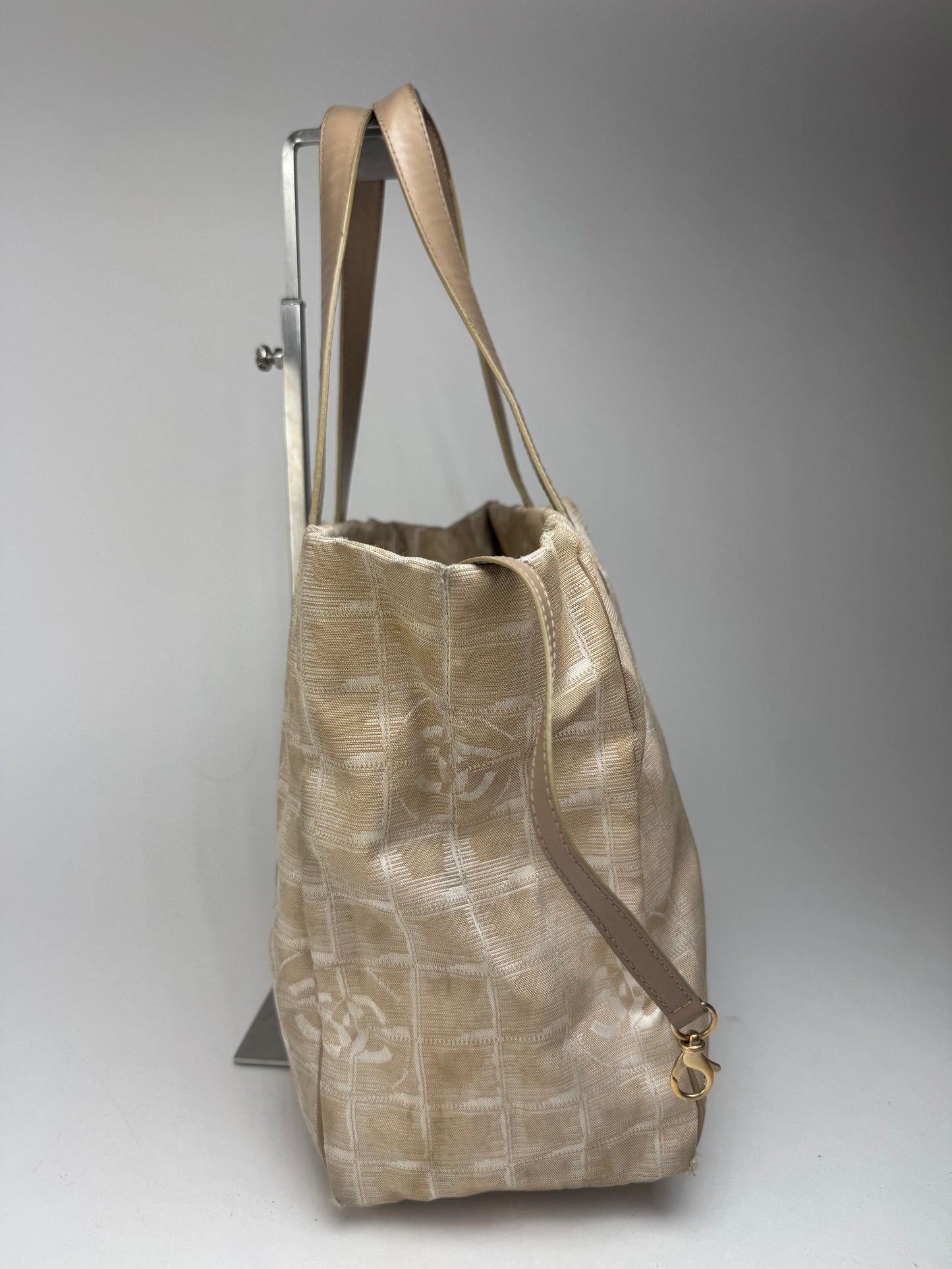 Vintage Chanel Canvas Monogramm Shopper beige