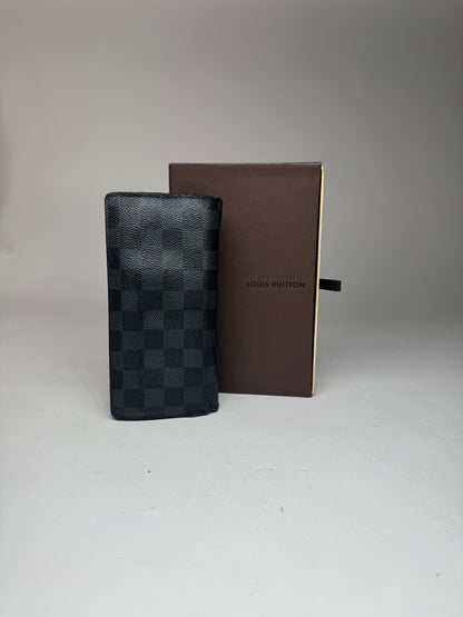 Vintage Louis Vuitton Damier Leather Card Holder / ID Holder black