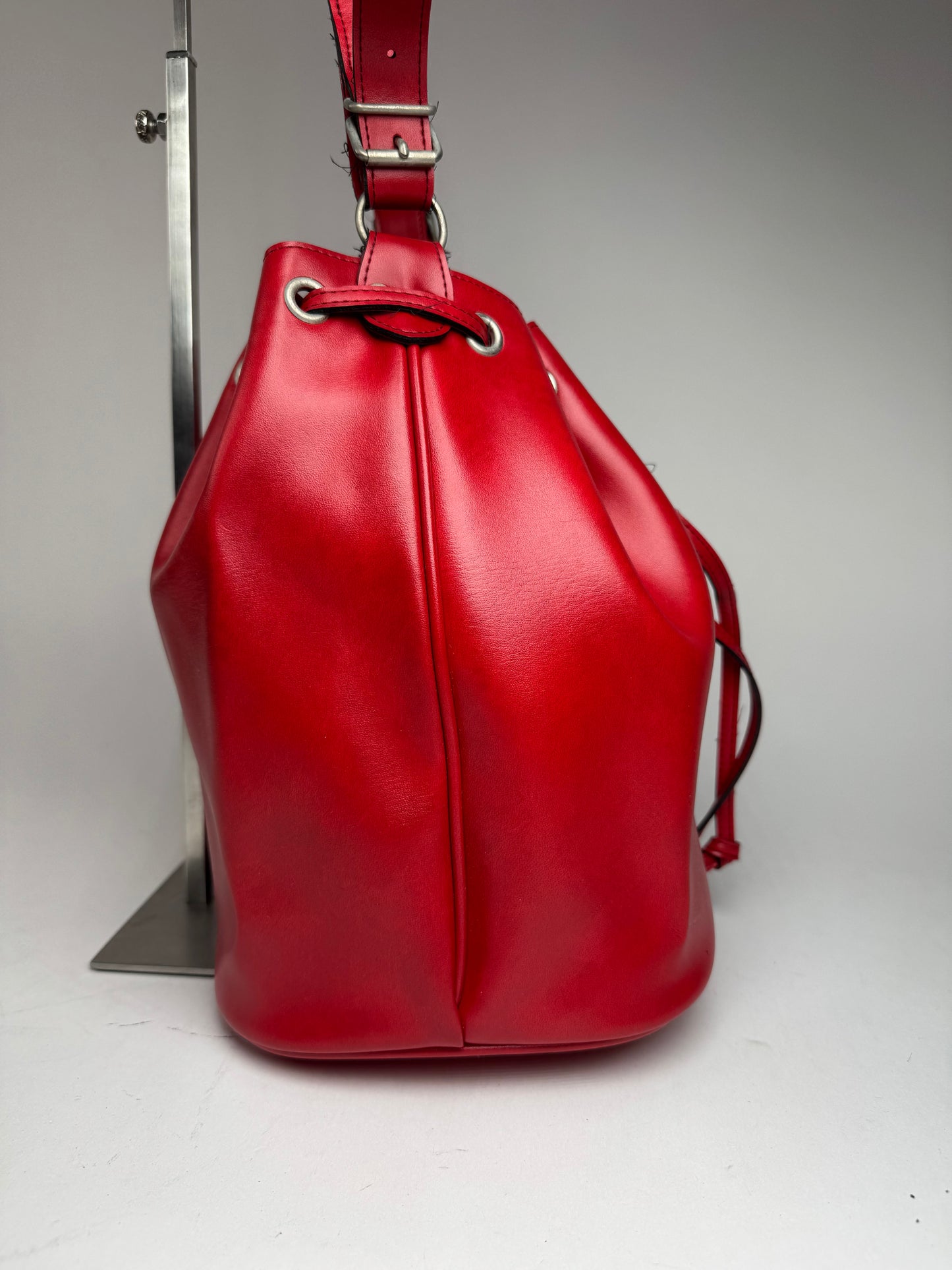 Vintage Comme Des Garçons Shoulder Bucket Bag Red