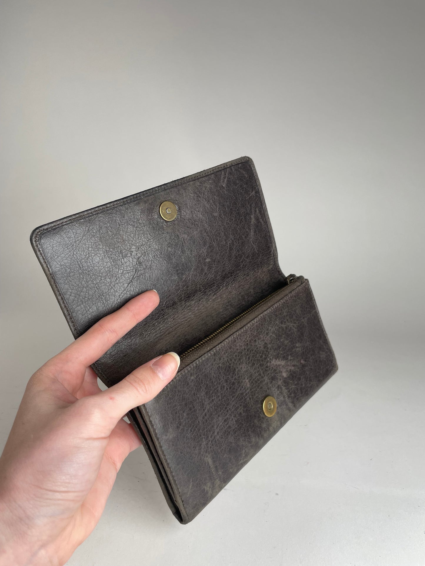 Vintage Balenciaga Leather City Wallet Anthracite