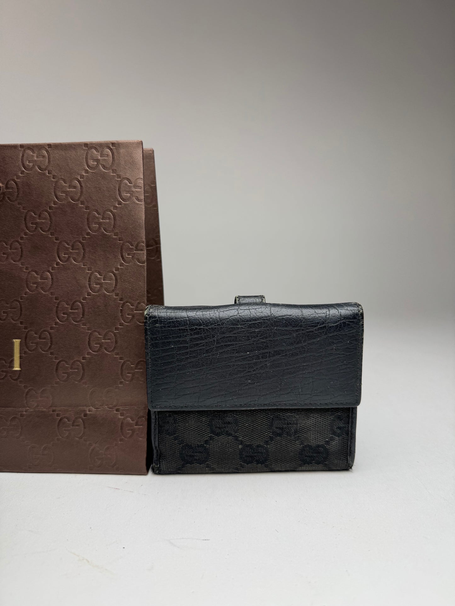 Vintage Gucci Monogramm Wallet Jackie Vintage Black