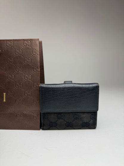 Vintage Gucci Monogramm Wallet Jackie Vintage Black