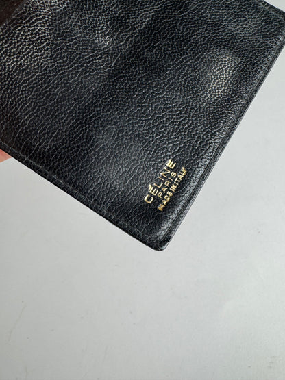 Vintage Celine Paris Triomphe Leather Wallet black