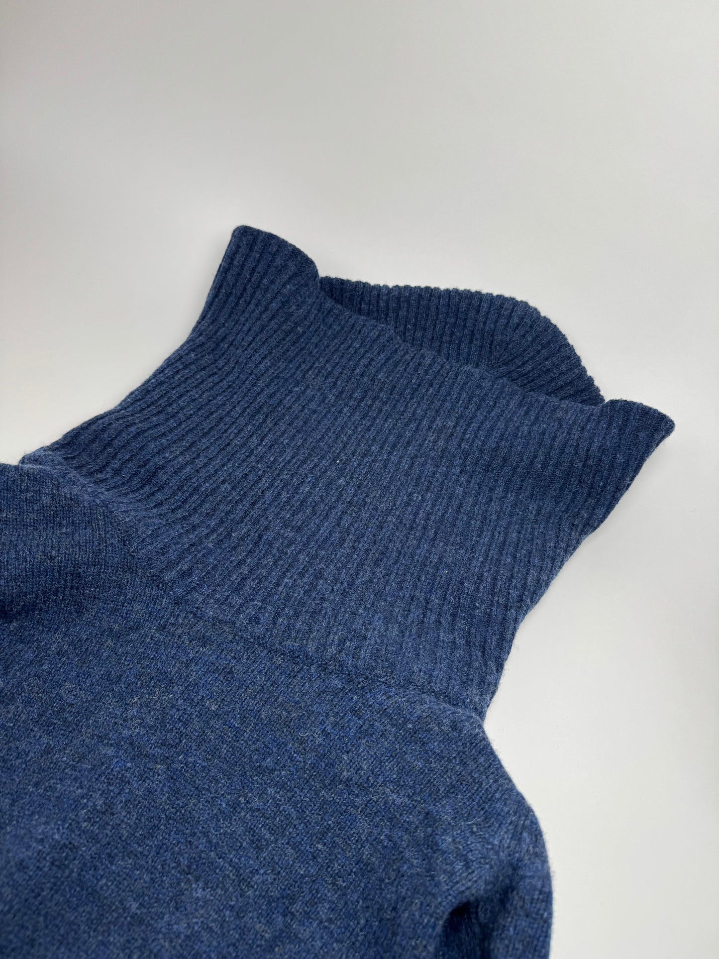 Vintage Balenciaga Big Turtle Neck Wool Sweather Blue