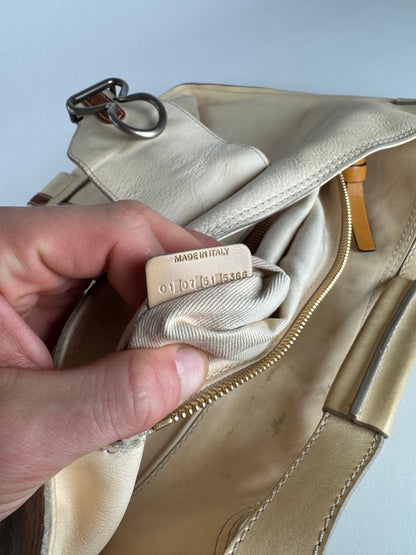 Vintage Chloe Leather Bag Beige brown