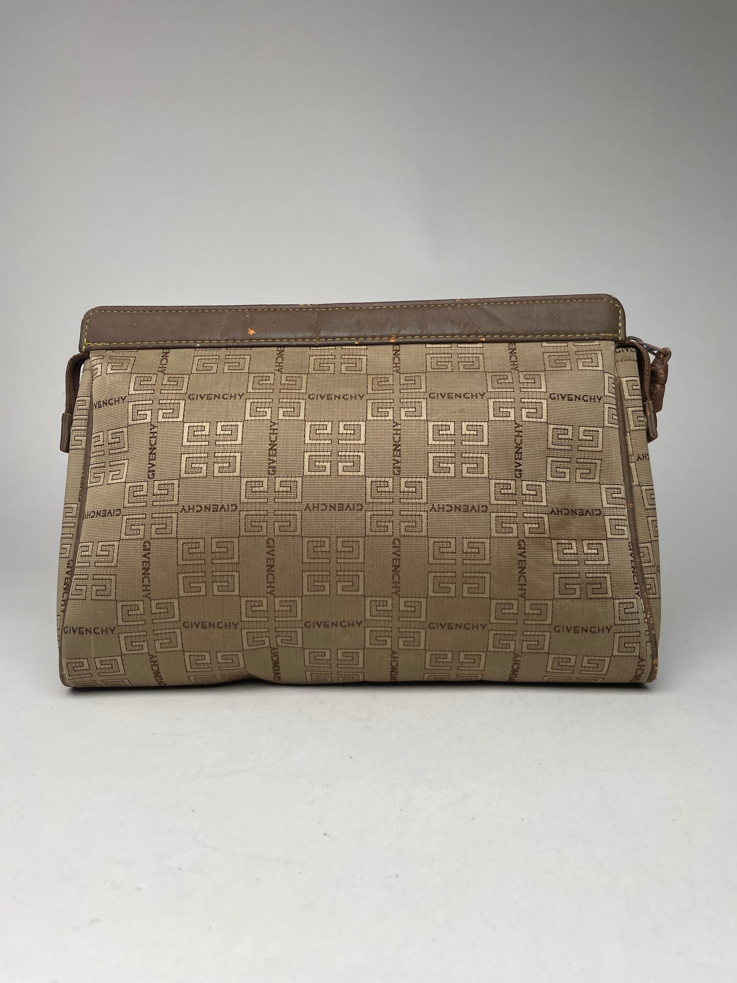 Vintage Givenchy GV3 Monogram Clutch Brown