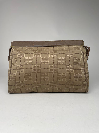 Vintage Givenchy GV3 Monogram Clutch Brown