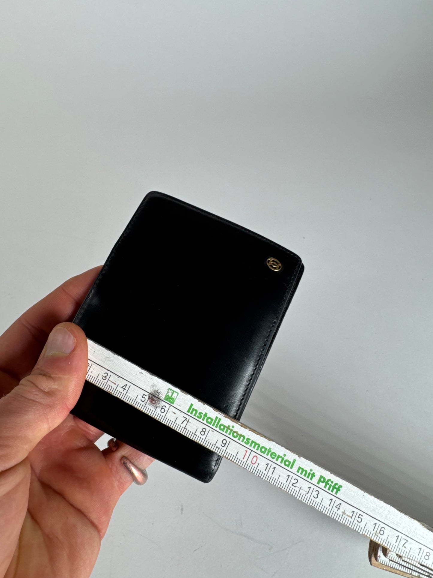 Vintage Cartier Leather Card Holder Black