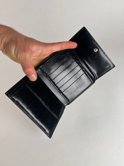 Vintage Cartier Panthere Patent Leather Wallet Black
