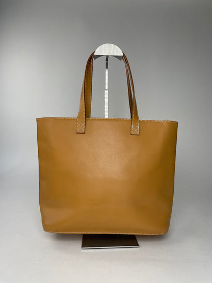 Vintage Courreges Paris Leather shopper Bag Kamel